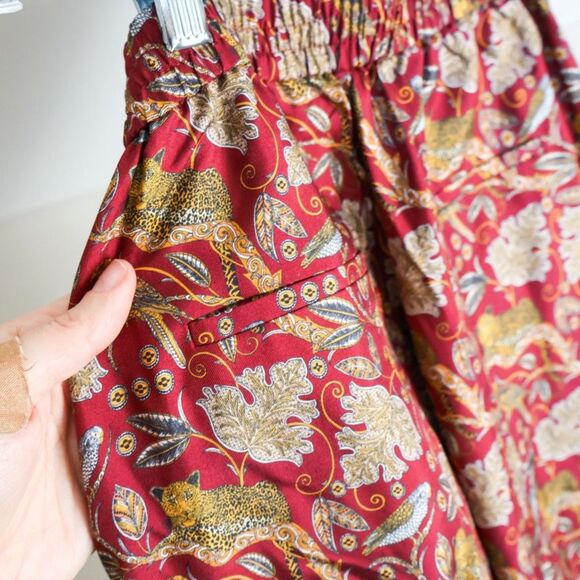 J.Crew Collection Pull-on Silk-Twill Pant in Jungle Cat Print sz 6 - Picture 5 of 8